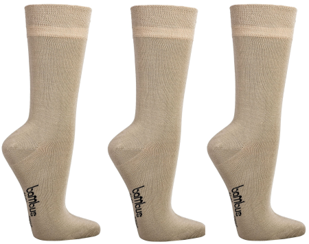 2170-beige | Bambus Gesundheitssocken ohne Gummidruck