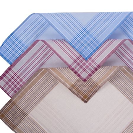 Preview: Herren Stoff Taschentücher farbig sortiert 10-er Sparpack - Kopie