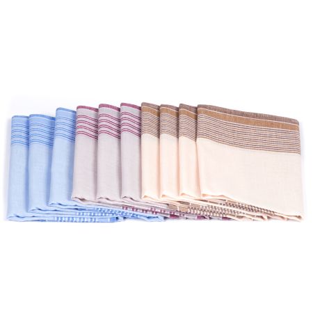 Preview: Herren Stoff Taschentücher farbig sortiert 10-er Sparpack - Kopie