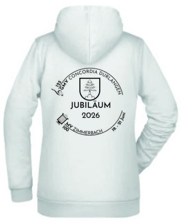 Preview: JN 795 | Ladies' Promo Hoody weiss incl. Druck vorne und hinten