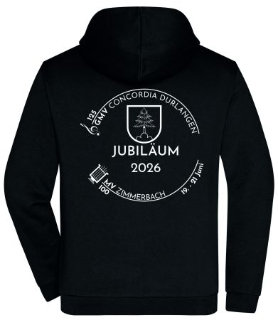 Preview: JN 756 | Men's Promo Zip Hoody schwarz incl. Druck vorne und hinten