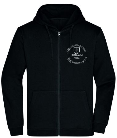 JN 756 | Men's Promo Zip Hoody schwarz incl. Druck vorne und hinten
