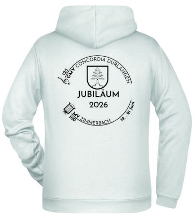 Preview: JN 796 | Mens' Promo Hoody weiss incl. Druck vorne und hinten