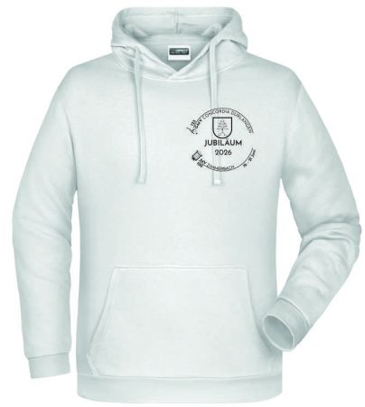 JN 796 | Mens' Promo Hoody weiss incl. Druck vorne und hinten