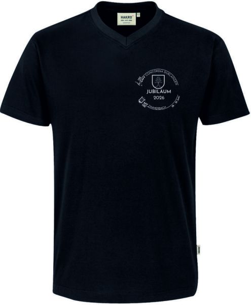 No. 226 | Hakro V-Shirt Classic schwarz incl. Druck vorne und hinten