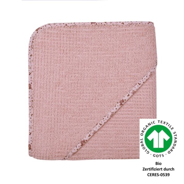 010455 |  At home Kapuzen-Badetuch altrosa 80 x 80 cm