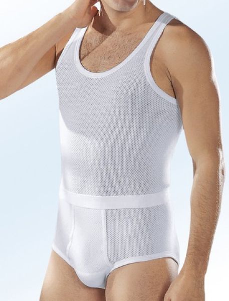 16300  | Pfeilring Netz Herren Unterhemd weiss