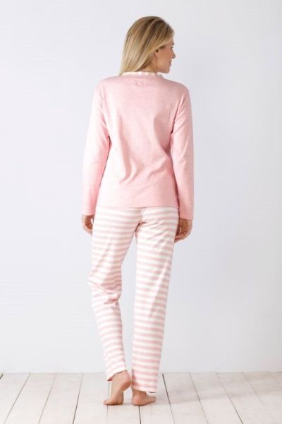 46349-308 | Hajo Damen Schlafanzug Premium Cotton Feininterlock