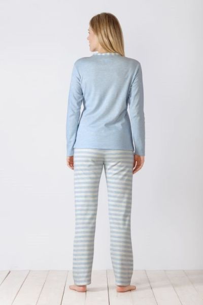 46349-662 | Hajo Damen Schlafanzug Premium Cotton Feininterlock