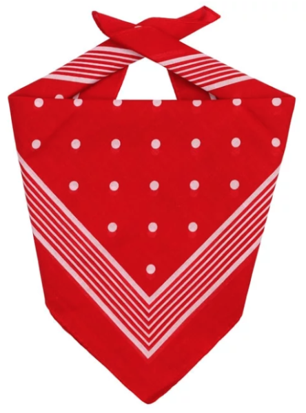 Bandanas rot-weiss Zimmermannstuch Richtfesttuch Hexentuch Halstuch Schultertuch