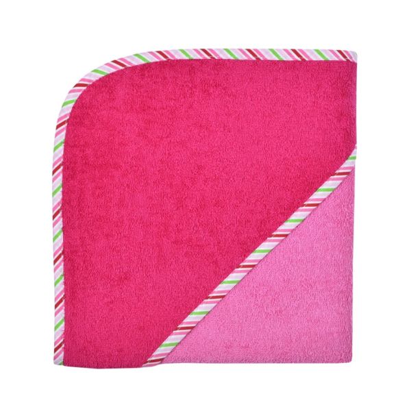 067591 | Baby Kapuzen-Badetuch uni orchidee-beere 80 x 80 cm