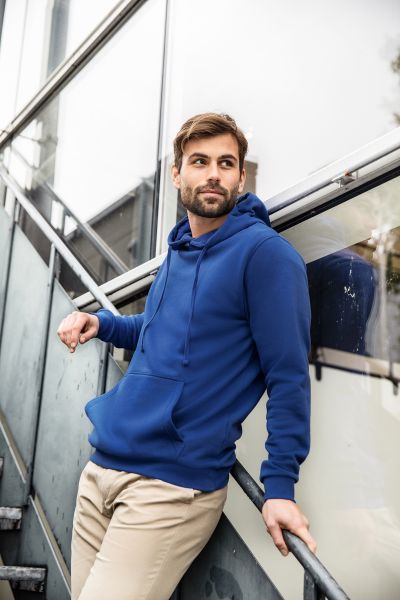 JN 796 | Mens' Promo Hoody weiss incl. Druck vorne und hinten