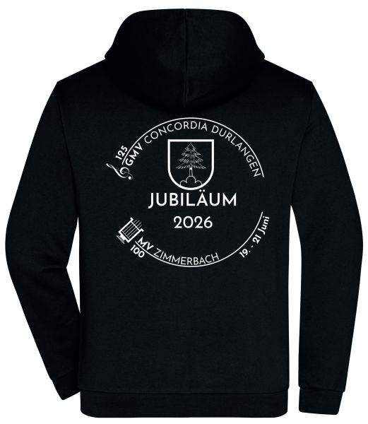 JN 756 | Men's Promo Zip Hoody schwarz incl. Druck vorne und hinten