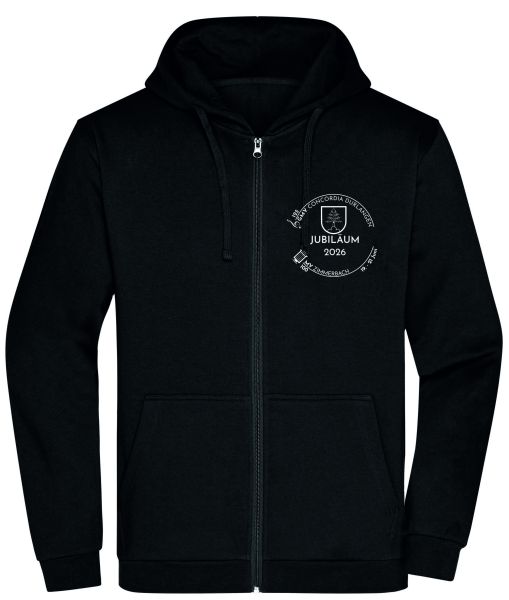 JN 756 | Men's Promo Zip Hoody schwarz incl. Druck vorne und hinten